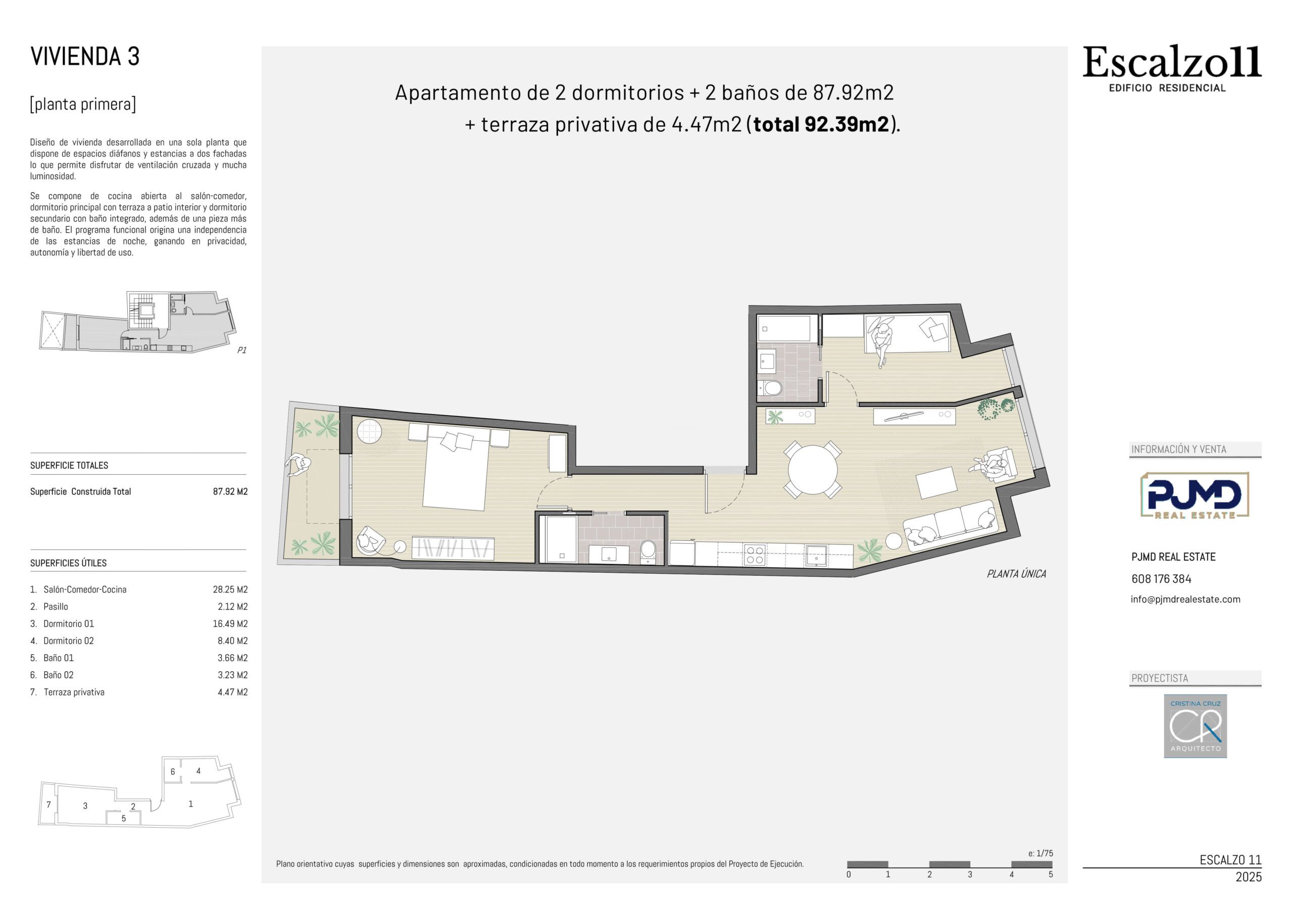 Plano de vivienda 3 - Escalzo 11