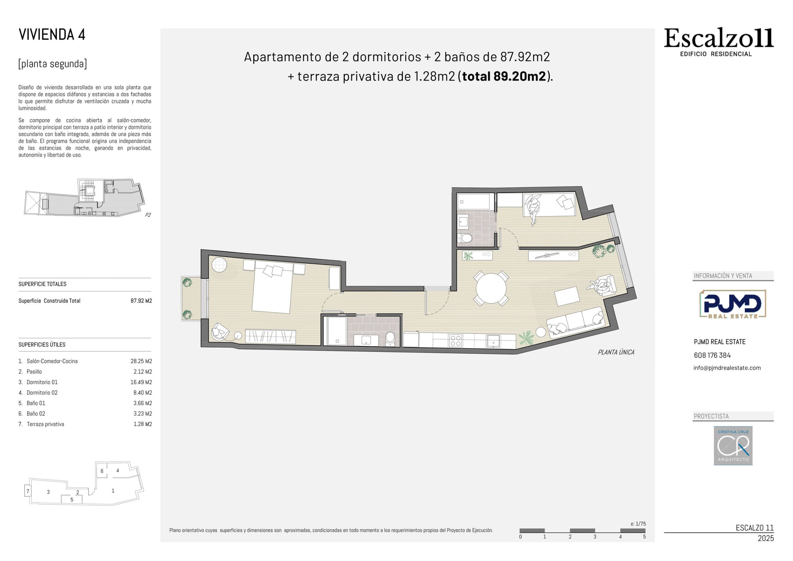 Plano de vivienda 4 - Escalzo 11