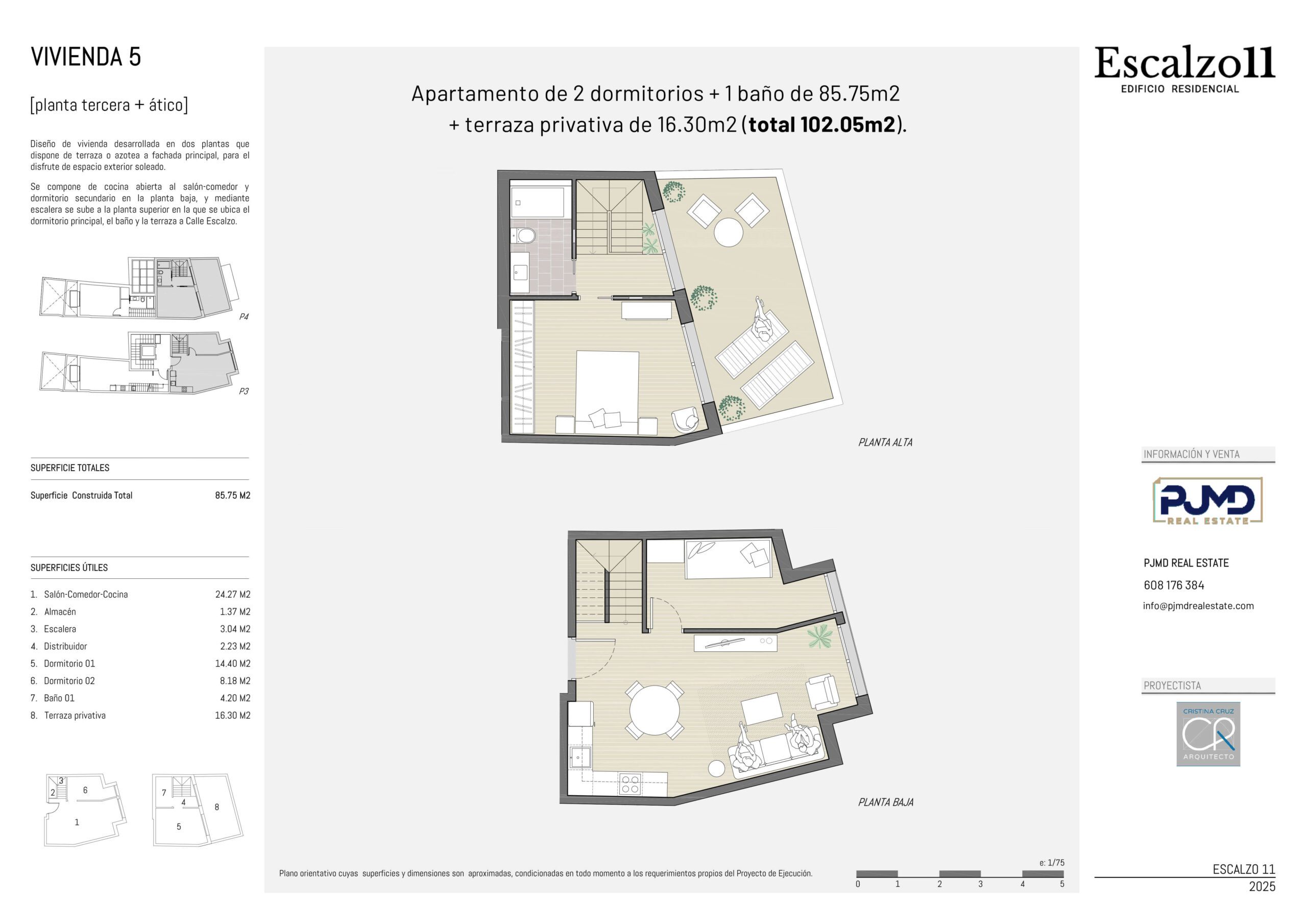 Plano de vivienda 5 - Escalzo 11