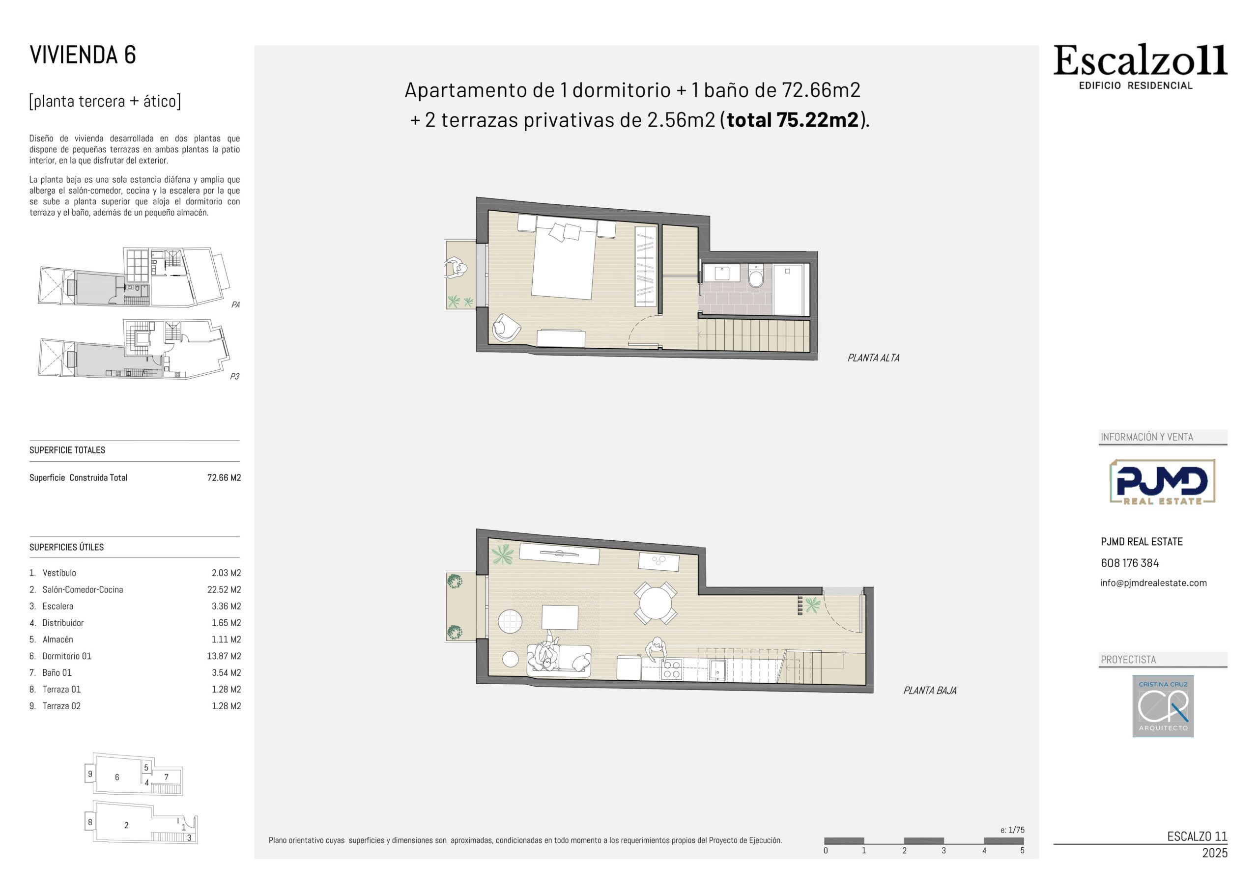 Plano de vivienda 6 - Escalzo 11